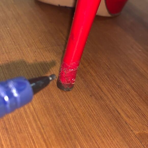 Jimmy Choo Patent Leather Slingback Pumps Heels Sandals Red Women’s size 38.5 - Picture 16 of 16